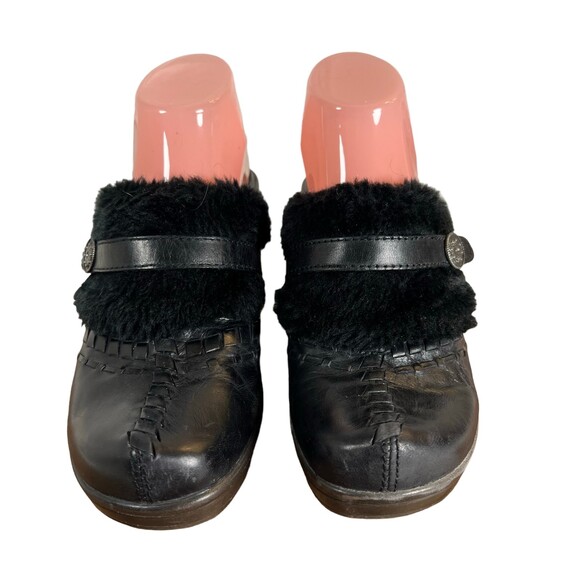 BareTraps Hazy Black Leather Chunky Heeled Mule Size 9 - Picture 3 of 9